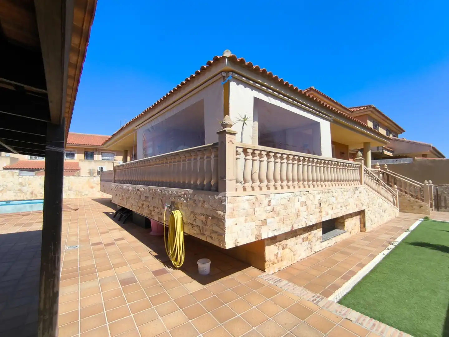 Terrassa de Casa o xalet en venda en La Unión amb Aire condicionat, Calefacció i Jardí privat