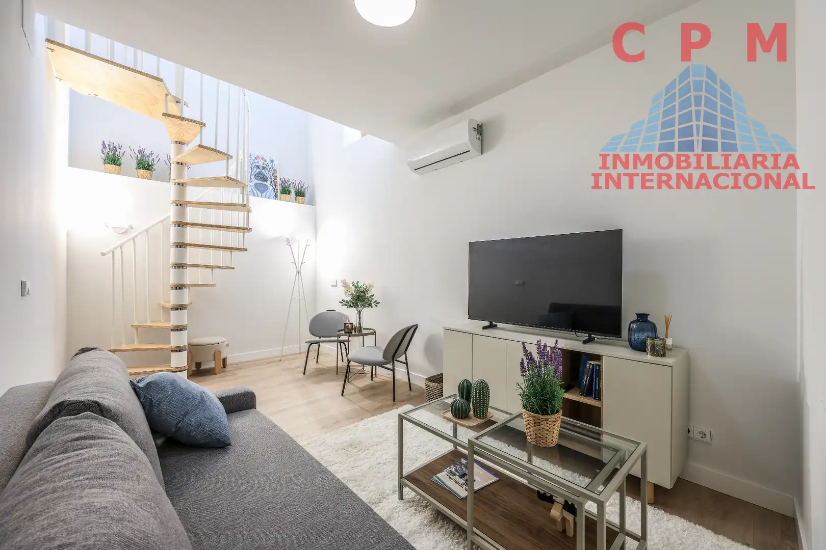 Wohnzimmer von Maisonette zur Miete in Madrid mit Klimaanlage, Heizung und Parkett