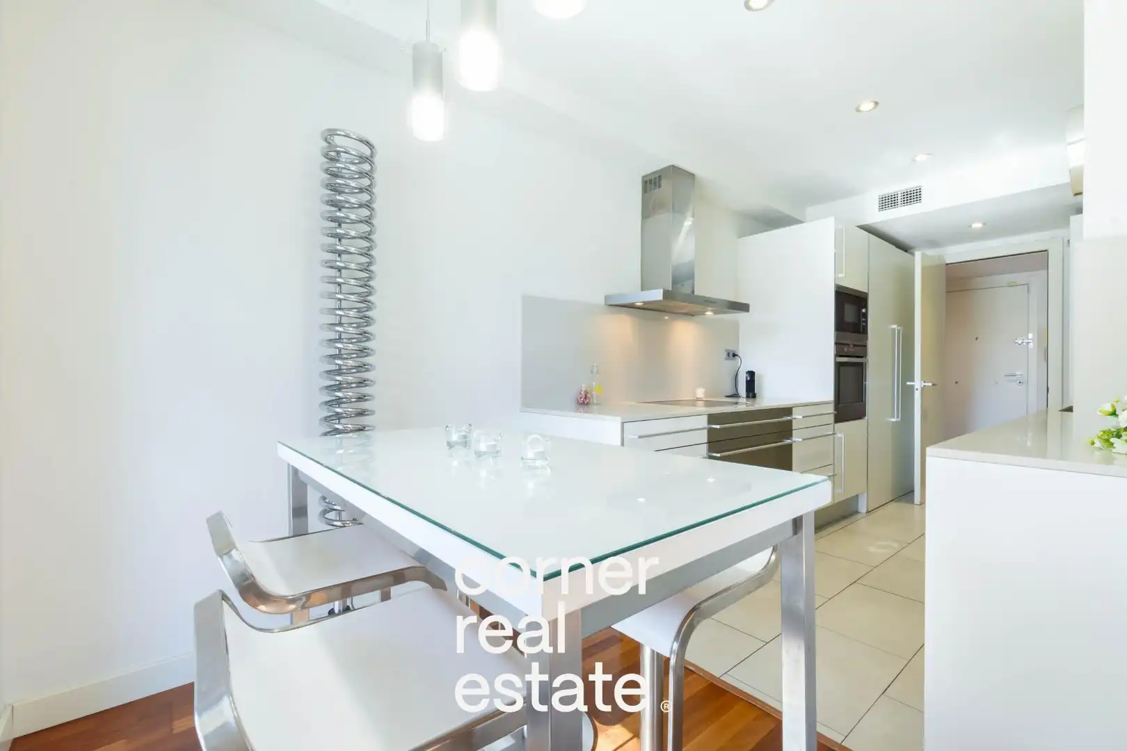 Kitchen of Flat for sale in Sant Cugat del Vallès  with Air Conditioner, Heating and Parquet flooring