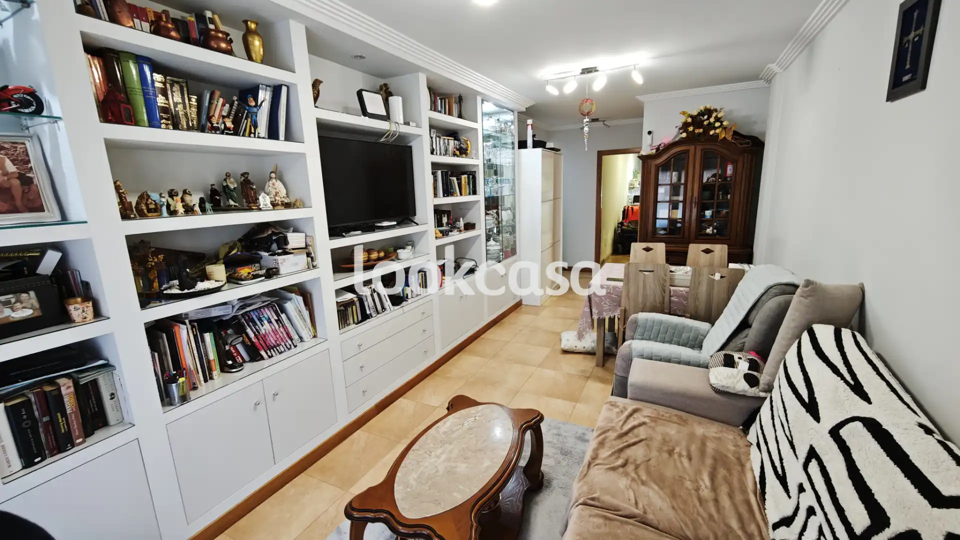 Sala d'estar de Pis en venda en Ribadumia amb Calefacció, Parquet i Terrassa
