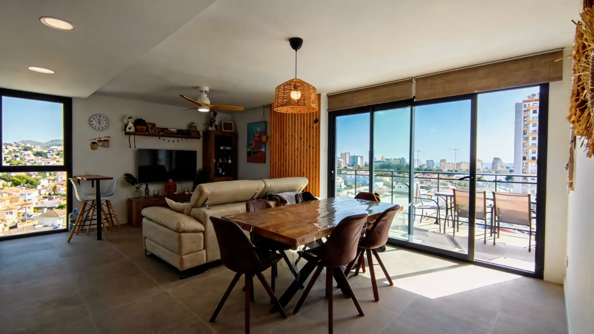 Sala d'estar de Apartament en venda en Calpe / Calp amb Aire condicionat, Calefacció i Traster