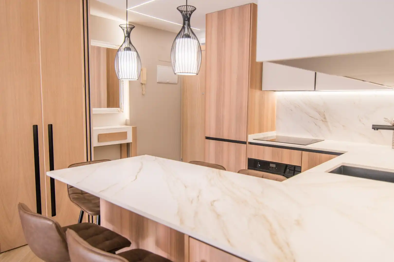 Kitchen of Apartments for sale in Gandia  with Air Conditioner, Terrace and Furnished