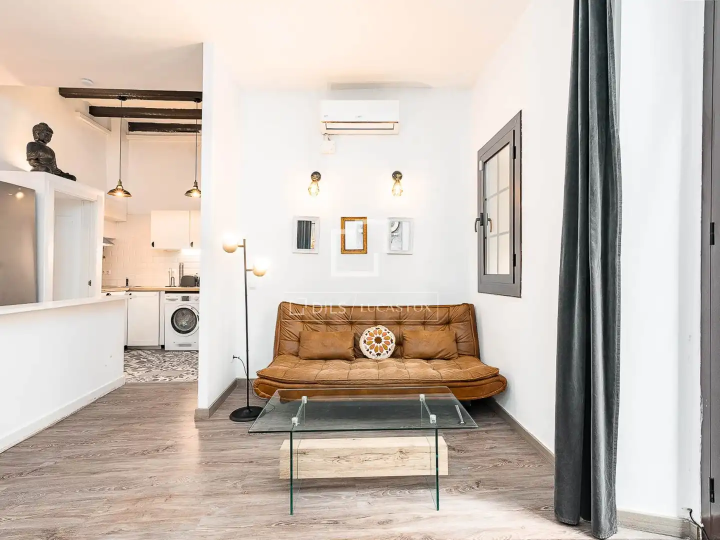 Sala de estar de Piso en venta en Barcelona con Aire acondicionado, Parquet y Amueblado