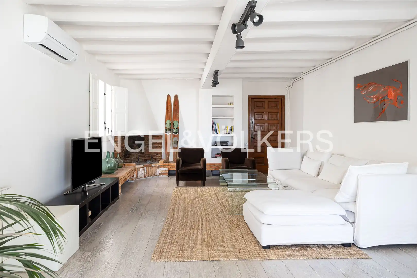 Living room of Houses for rent in Caldes d'Estrac  with Air Conditioner, Heating and Private garden