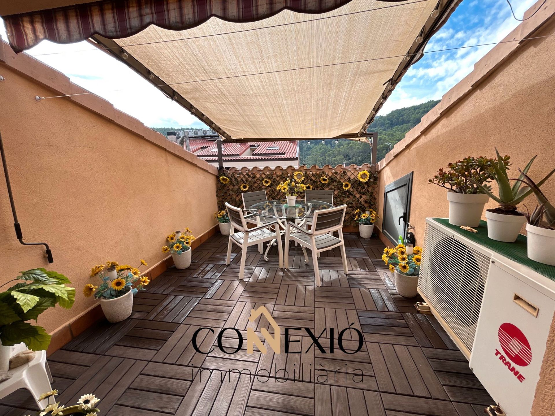 Terrace of Flat for sale in La Palma de Cervelló  with Air Conditioner, Heating and Parquet flooring