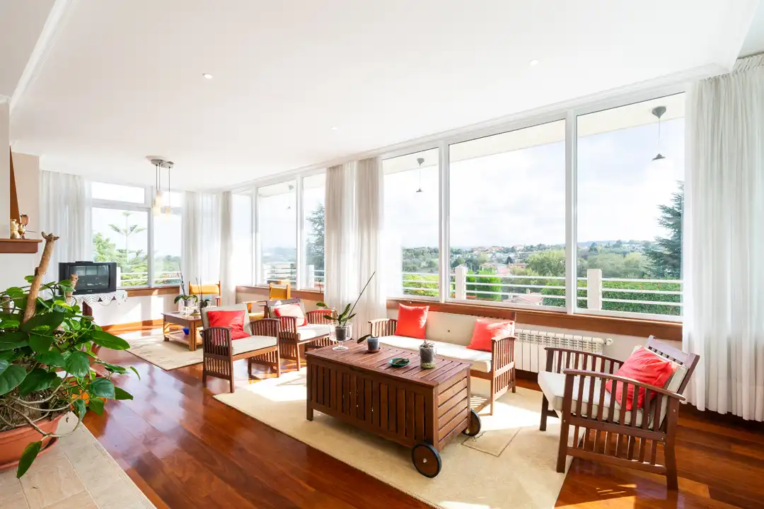 Living room of Houses for sale in Bergondo  with Heating, Private garden and Terrace