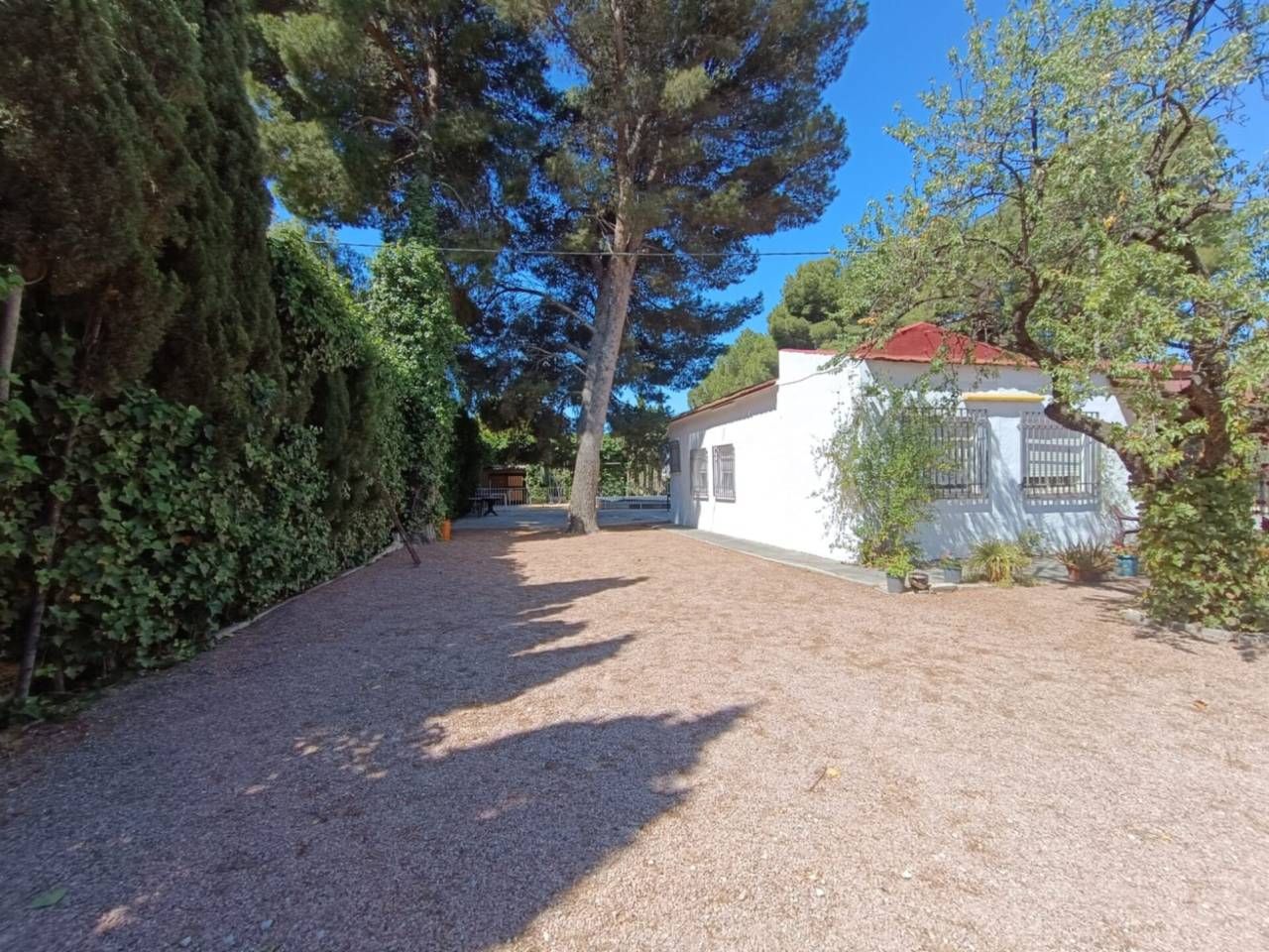 Exterior view of Country house for sale in Elda  with Private garden and Swimming Pool