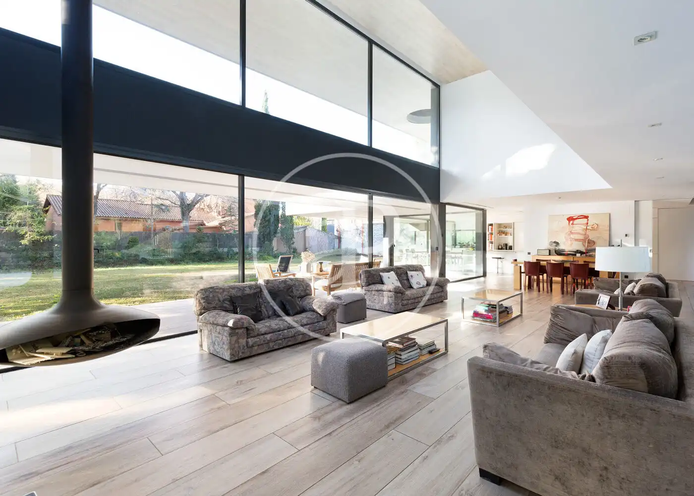 Living room of Houses for sale in Sant Cugat del Vallès  with Air Conditioner, Heating and Private garden