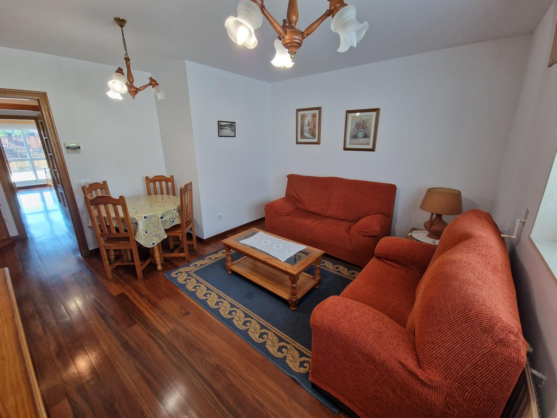Living room of Flat to rent in Santiago de Compostela   with Heating, Terrace and Furnished