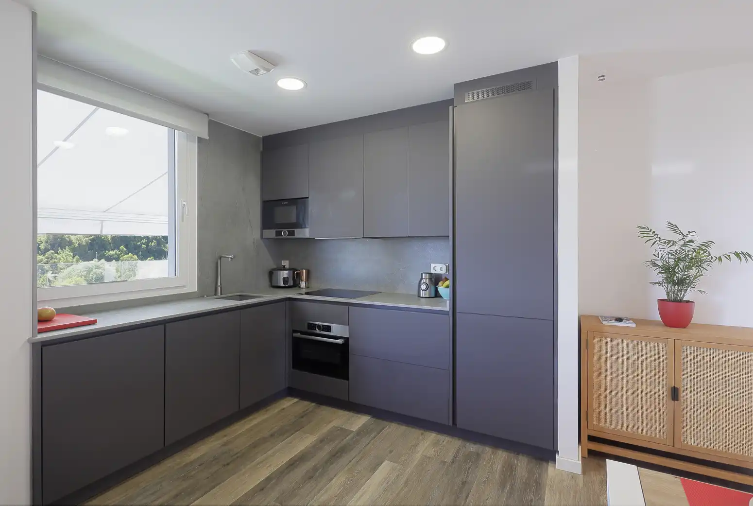 Kitchen of Flat for sale in Gijón   with Heating, Parquet flooring and Terrace
