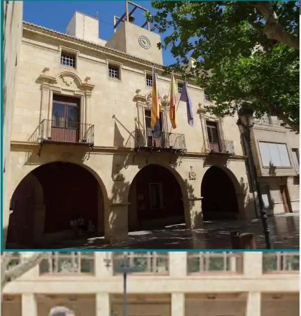 Vista exterior de Planta baja en venta en Aspe con Aire acondicionado y Amueblado