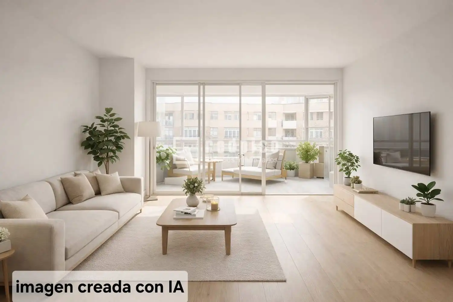 Living room of Flat for sale in Madrid  with Heating, Private garden and Parquet flooring