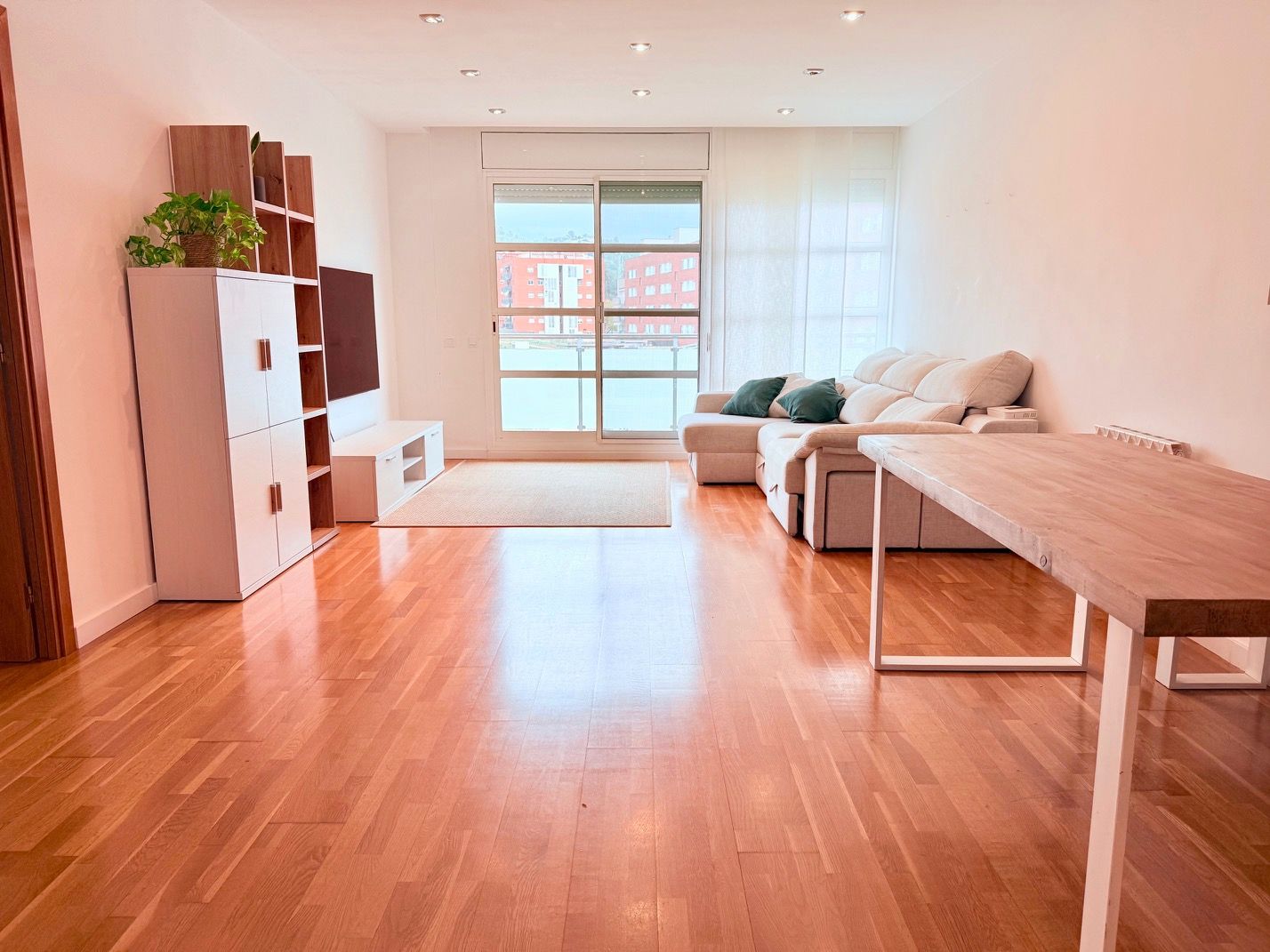 Living room of Flat to rent in Sant Feliu de Llobregat  with Air Conditioner, Heating and Parquet flooring