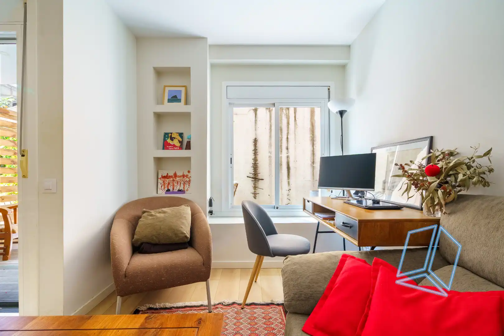 Sala de estar de Piso en venta en Barcelona con Aire acondicionado, Calefacción y Parquet