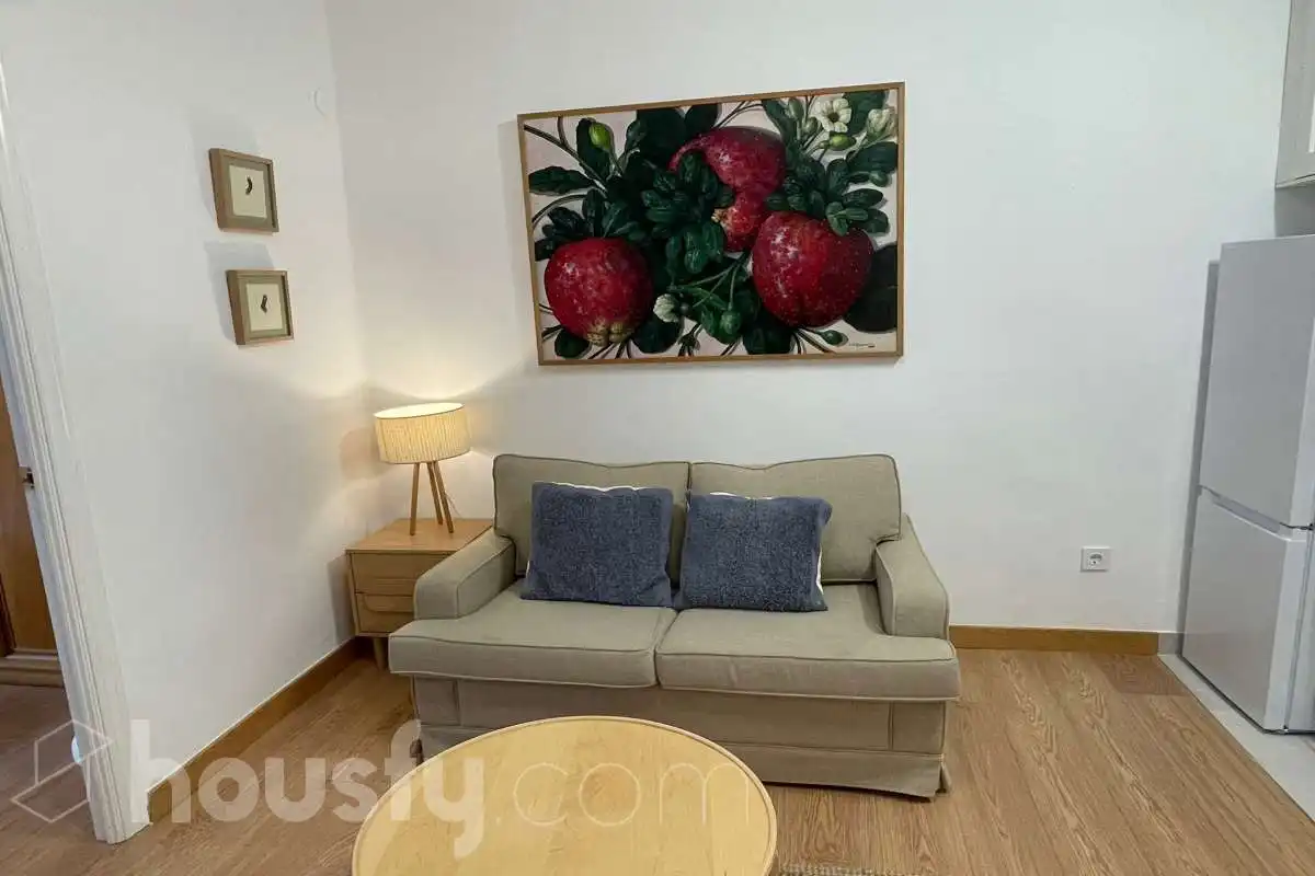 Living room of Flat for rent in Madrid  with Air Conditioner, Heating and Parquet flooring