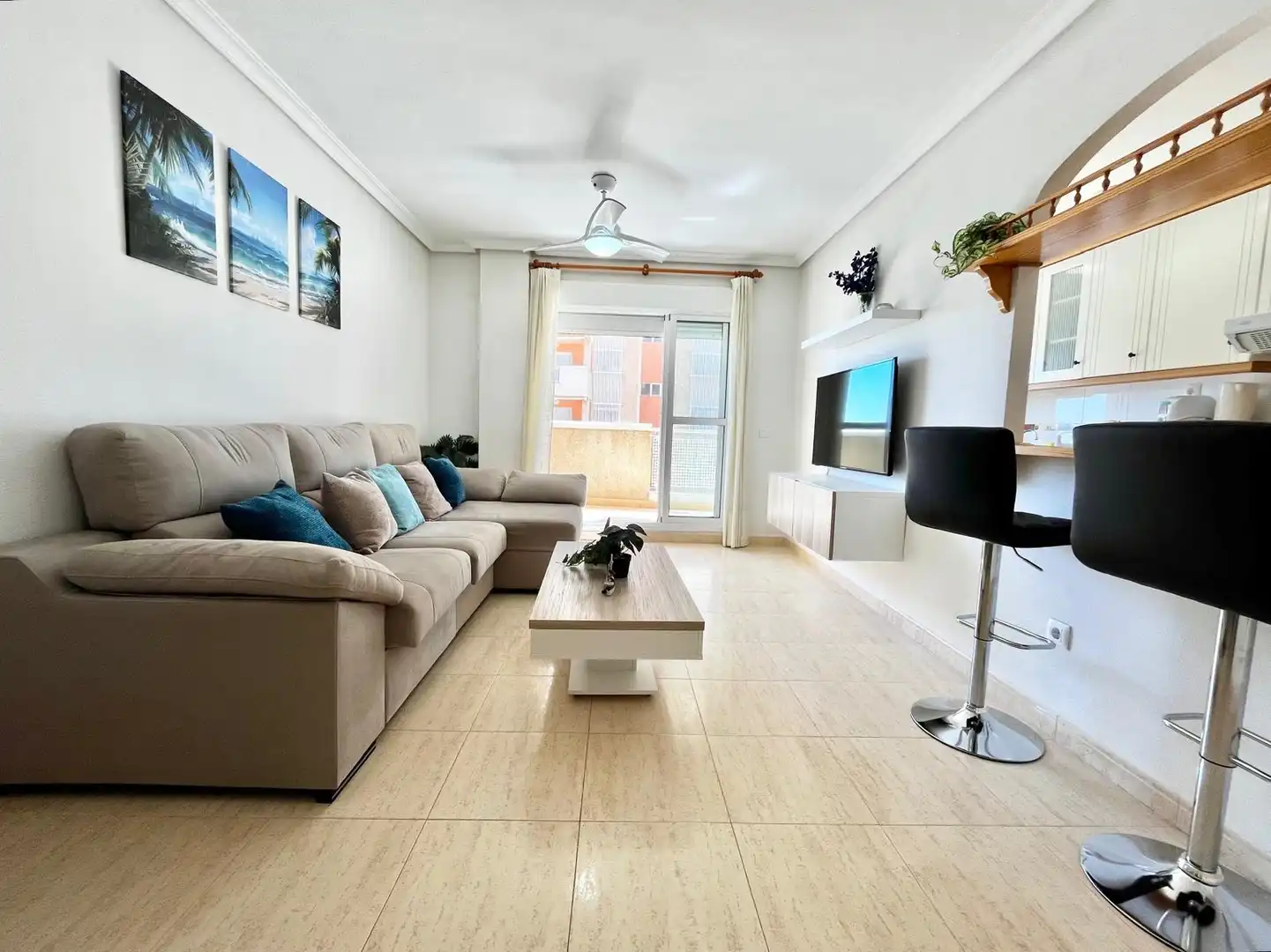 Living room of Apartments for rent in La Manga del Mar Menor  with Heating, Terrace and Furnished