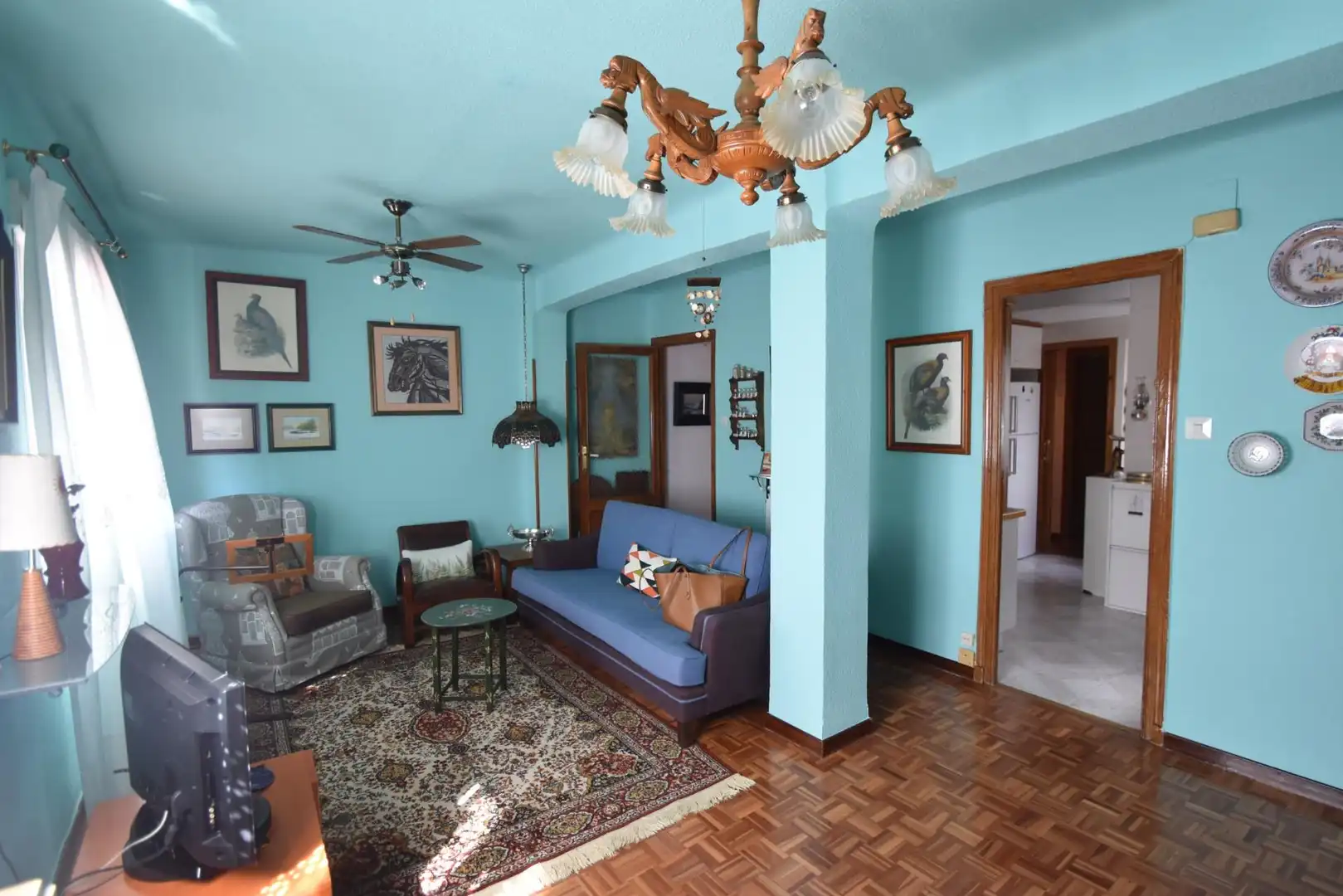 Sala de estar de Piso en venta en Madrid con Calefacción, Parquet y Trastero