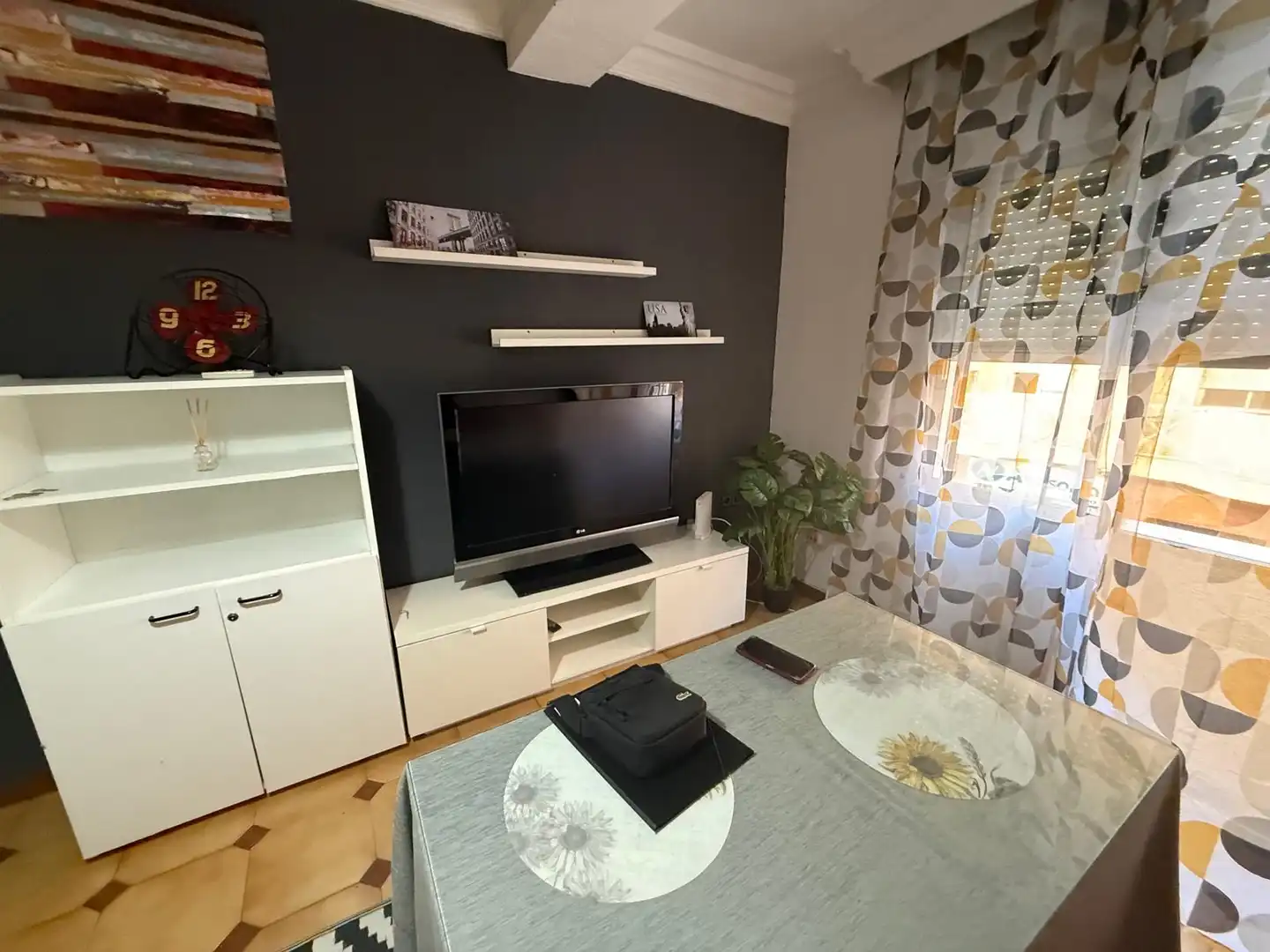 Sala de estar de Piso de alquiler en Huelva con Aire acondicionado, Amueblado y Lavadora