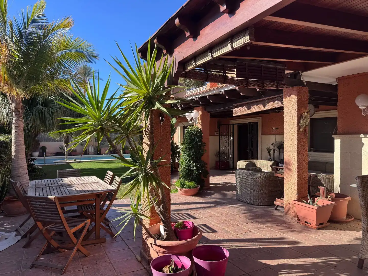 Terrace of Houses for sale in Roquetas de Mar  with Air Conditioner, Storage room and Swimming Pool