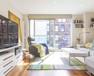 Living room of Flat for sale in  Valencia Capital  with Heating, Private garden and Storage room