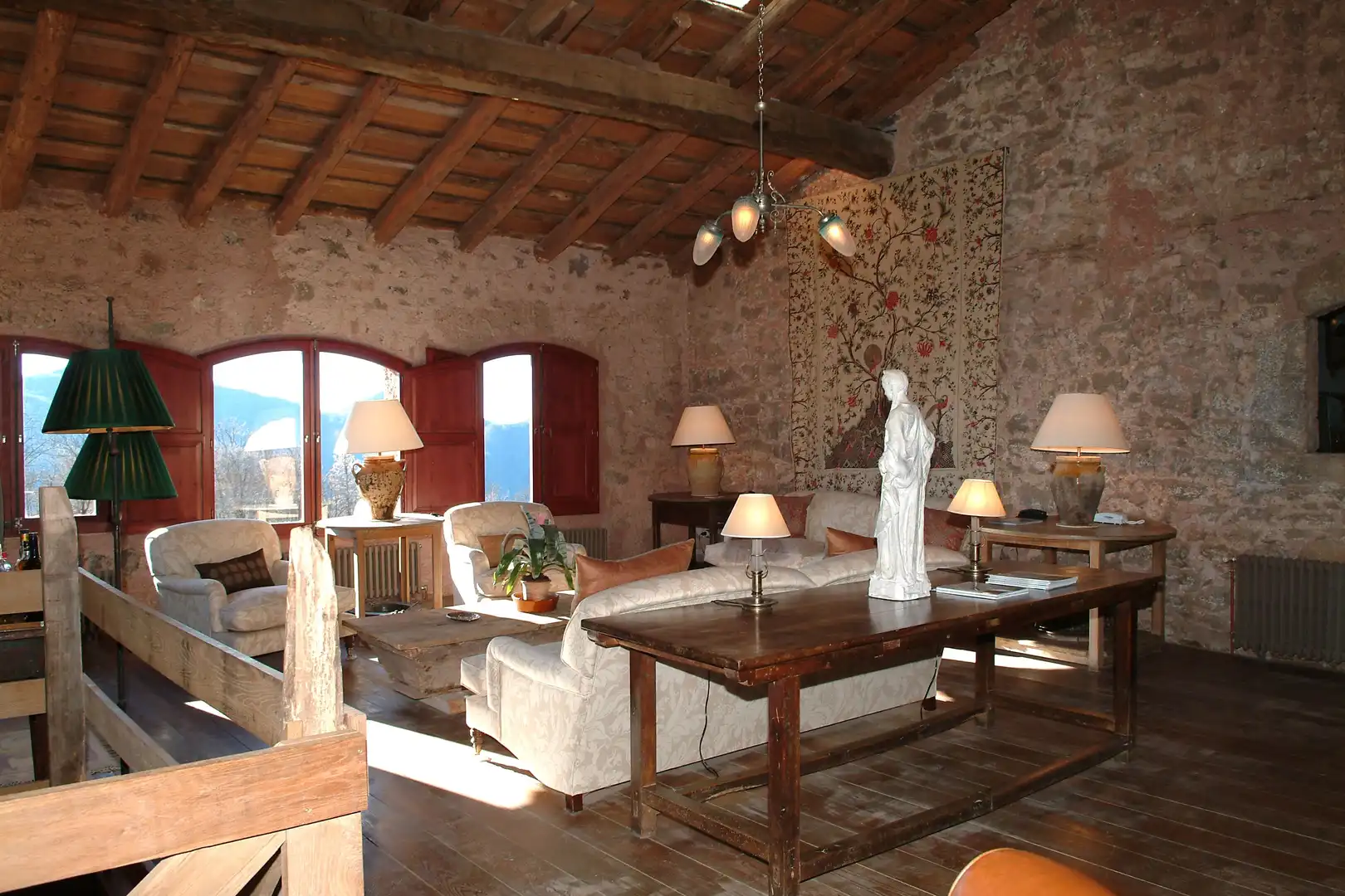 Sala de estar de Finca rústica en venta en Camprodon con Calefacción, Jardín privado y Terraza