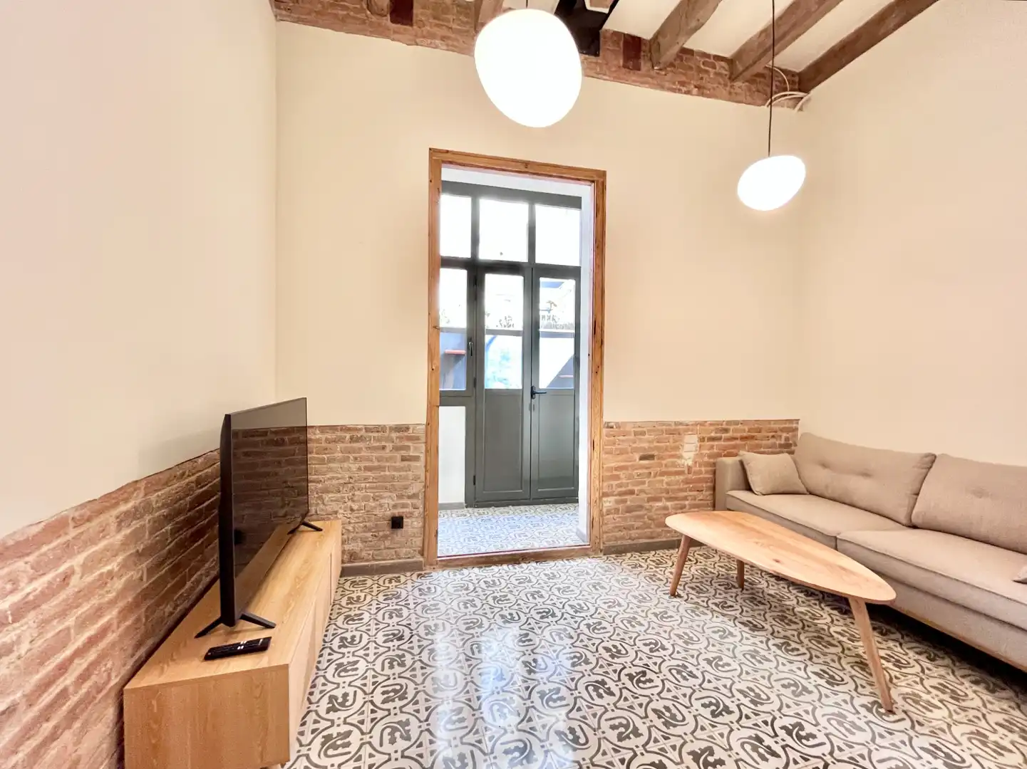 Living room of Study for rent in Barcelona  with Air Conditioner, Heating and Terrace