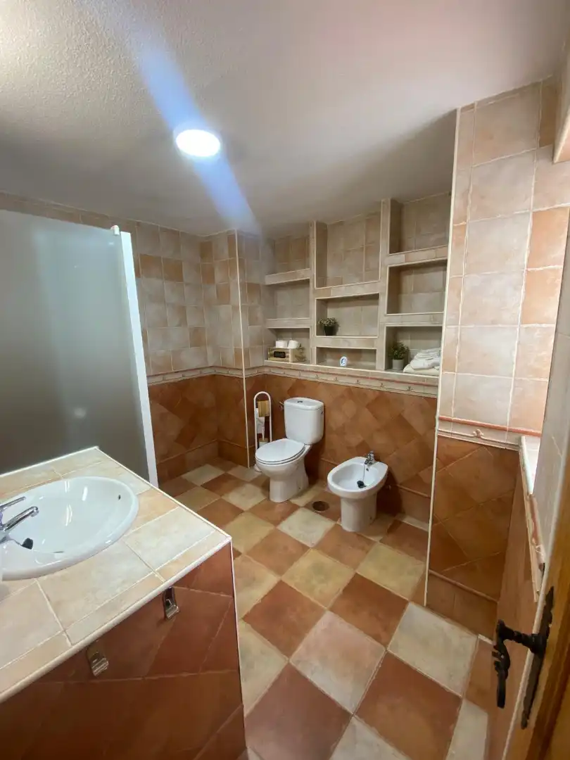 Bathroom of Houses for share in Jaén  with Air Conditioner, Private garden and Terrace