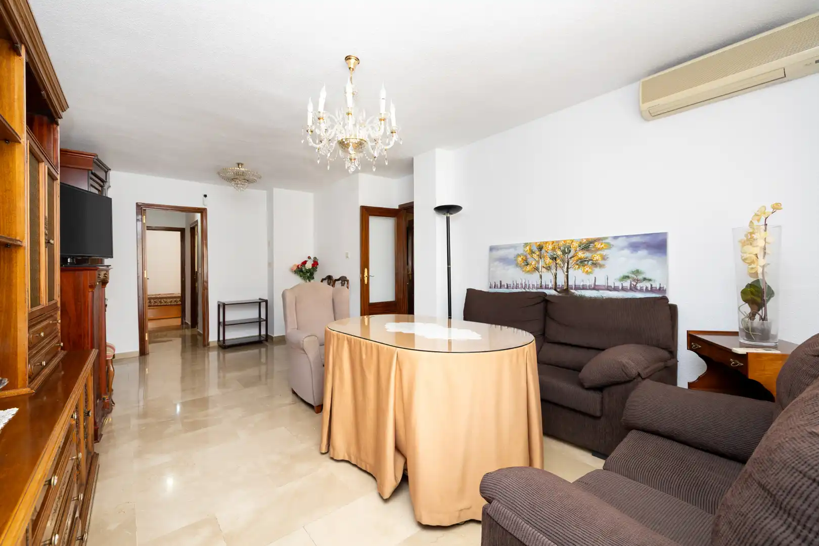 Sala de estar de Piso de alquiler en Granada con Aire acondicionado, Calefacción y Terraza
