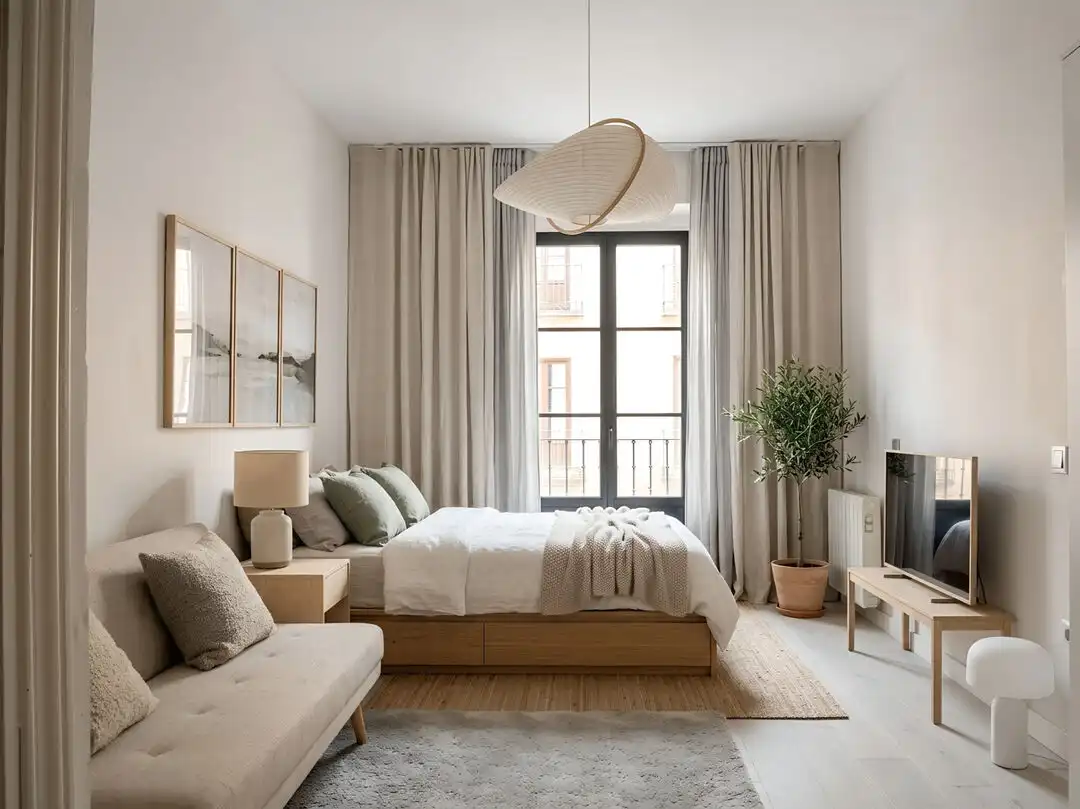 Bedroom of Flat for sale in Madrid  with Air Conditioner, Heating and Balcony