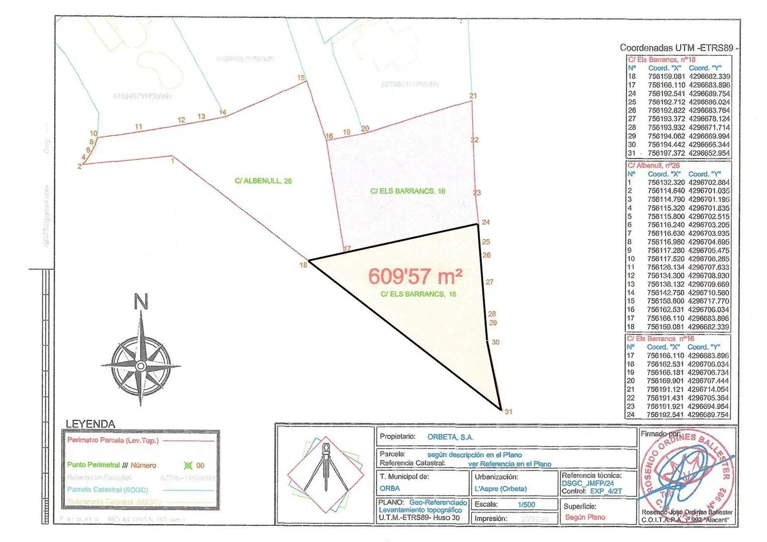 Residential land for sale in Orba