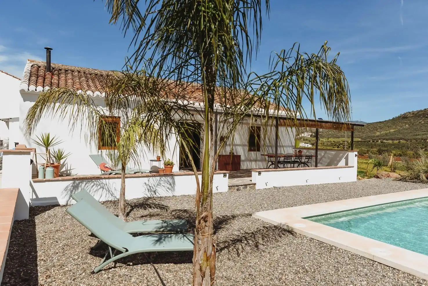 Terrasse von Country house zum Verkauf in Álora mit Klimaanlage, Heizung und Privatgarten