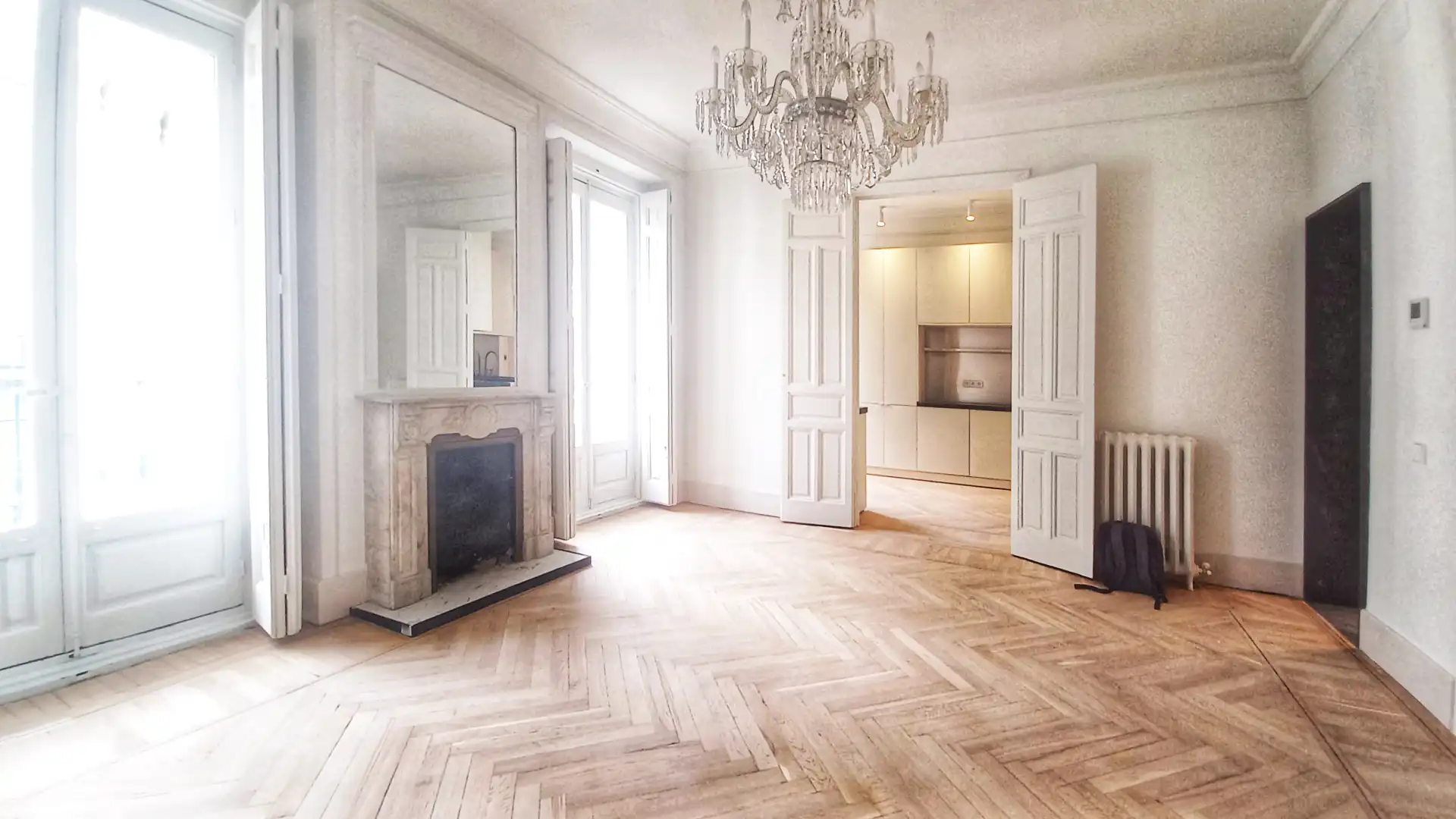 Wohnzimmer von Wohnung zur Miete in Madrid mit Klimaanlage, Heizung und Parkett