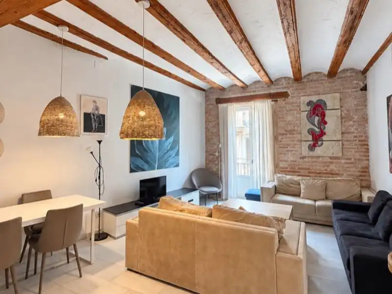 Living room of Flat for rent in Valencia  with Air Conditioner, Heating and Terrace