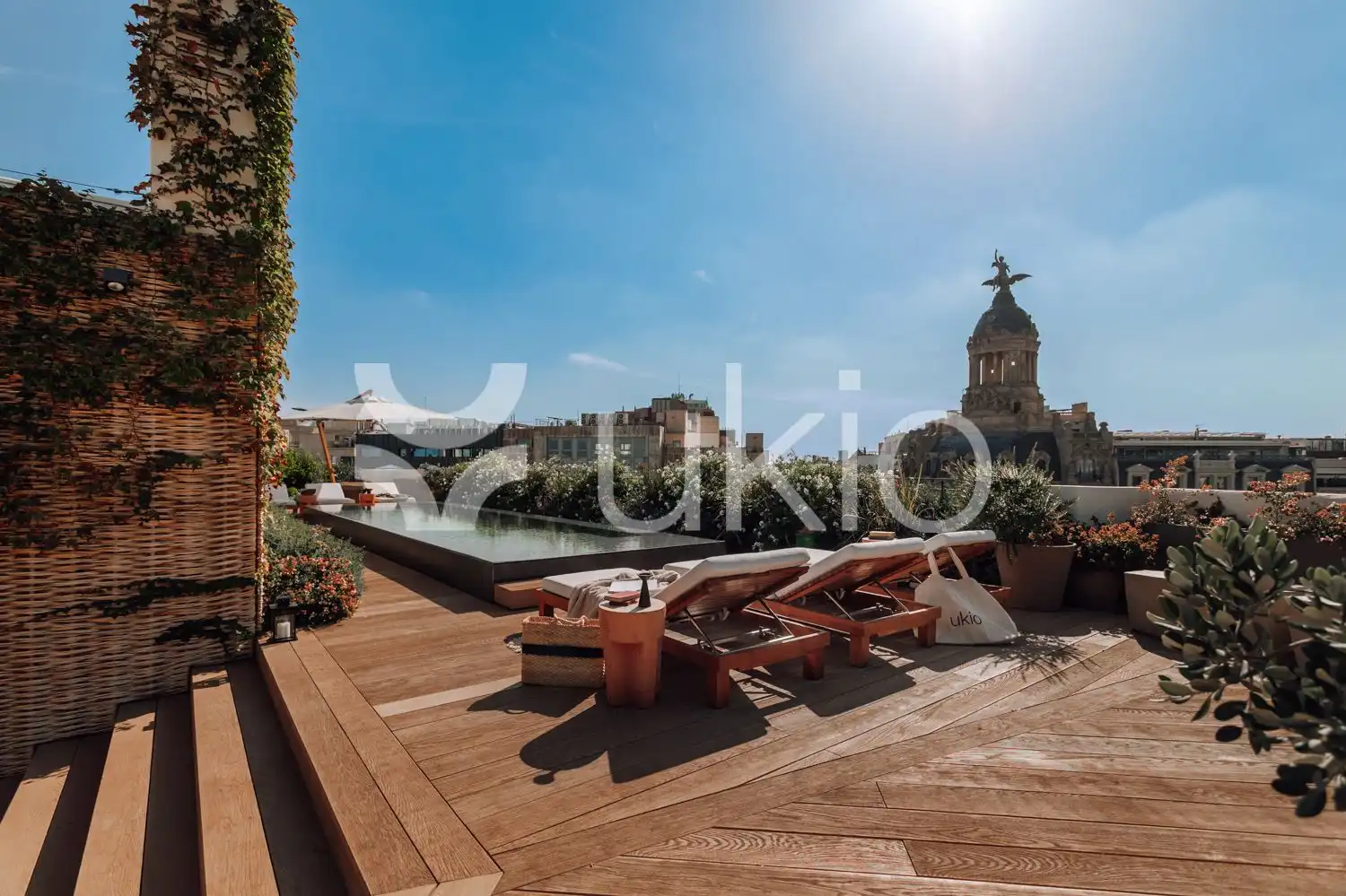 Terrasse von Wohnungen zur Miete in Barcelona mit Klimaanlage, Heizung und Möbliert