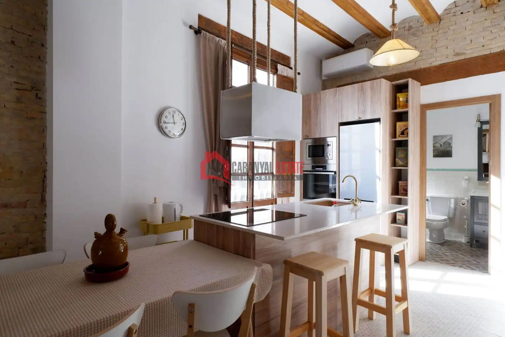 Kitchen of Duplexes for rent in Valencia  with Air Conditioner, Terrace and Furnished