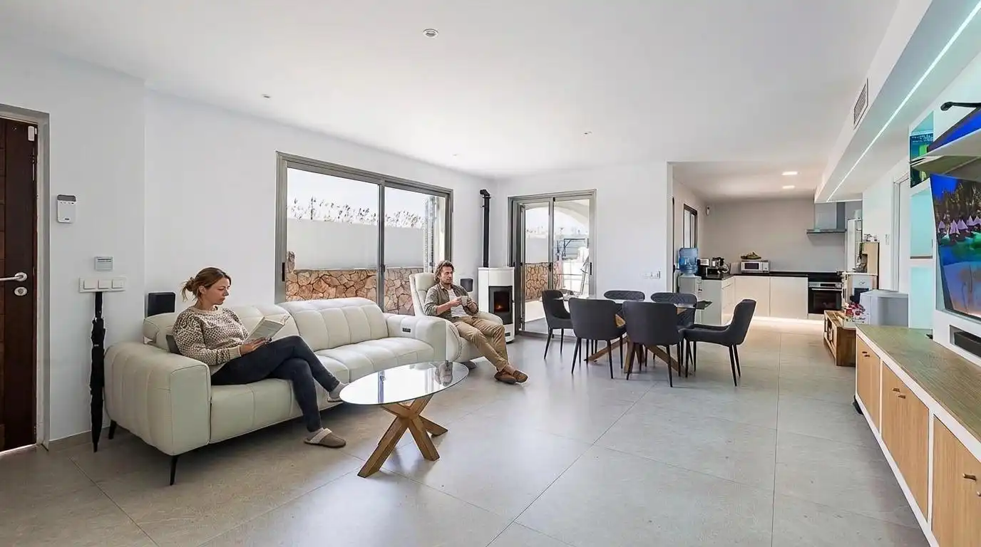 Sala d'estar de Planta baixa en venda en  Palma de Mallorca amb Aire condicionat, Terrassa i Piscina