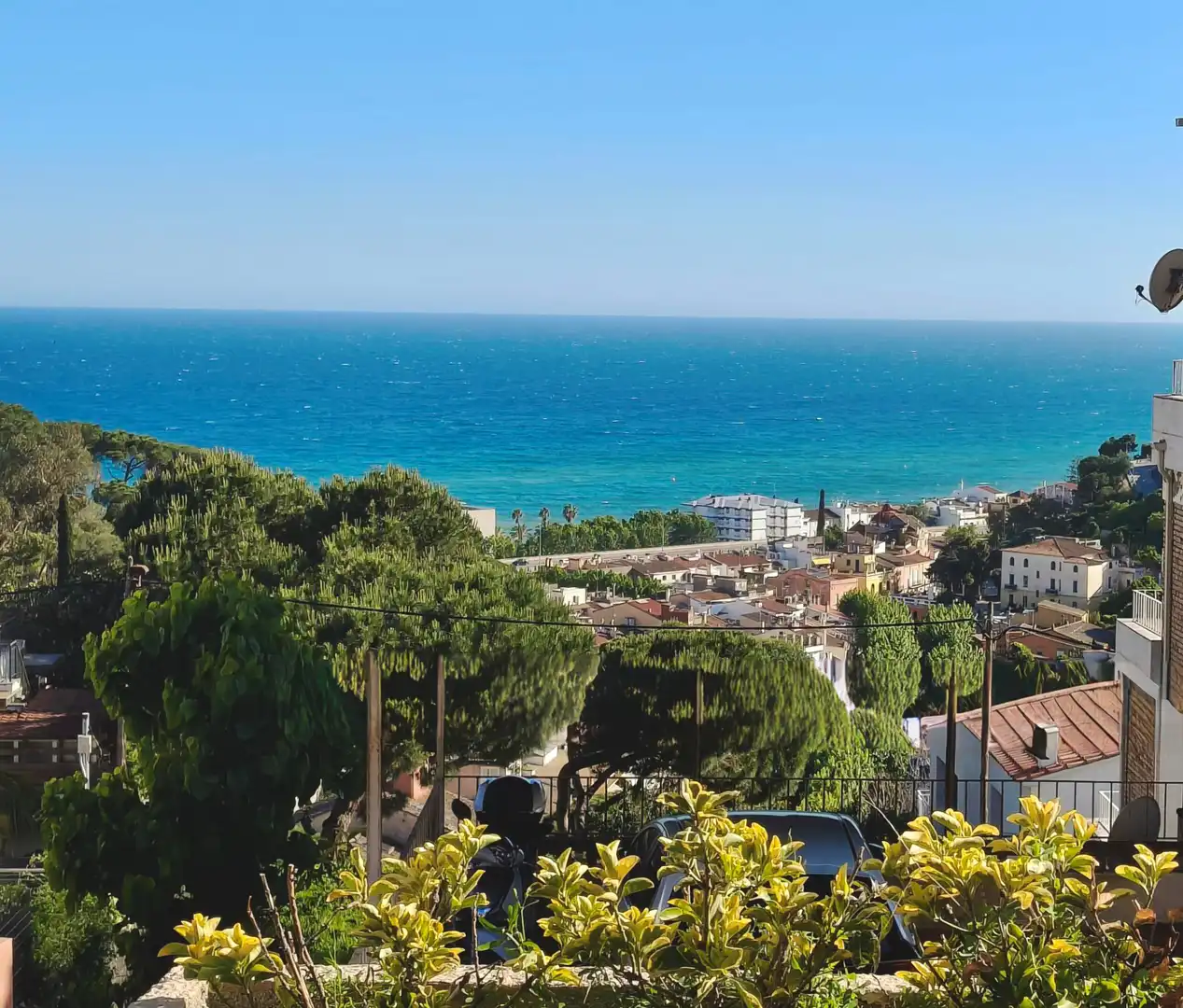 Exterior view of Houses for rent in Caldes d'Estrac  with Air Conditioner, Heating and Private garden