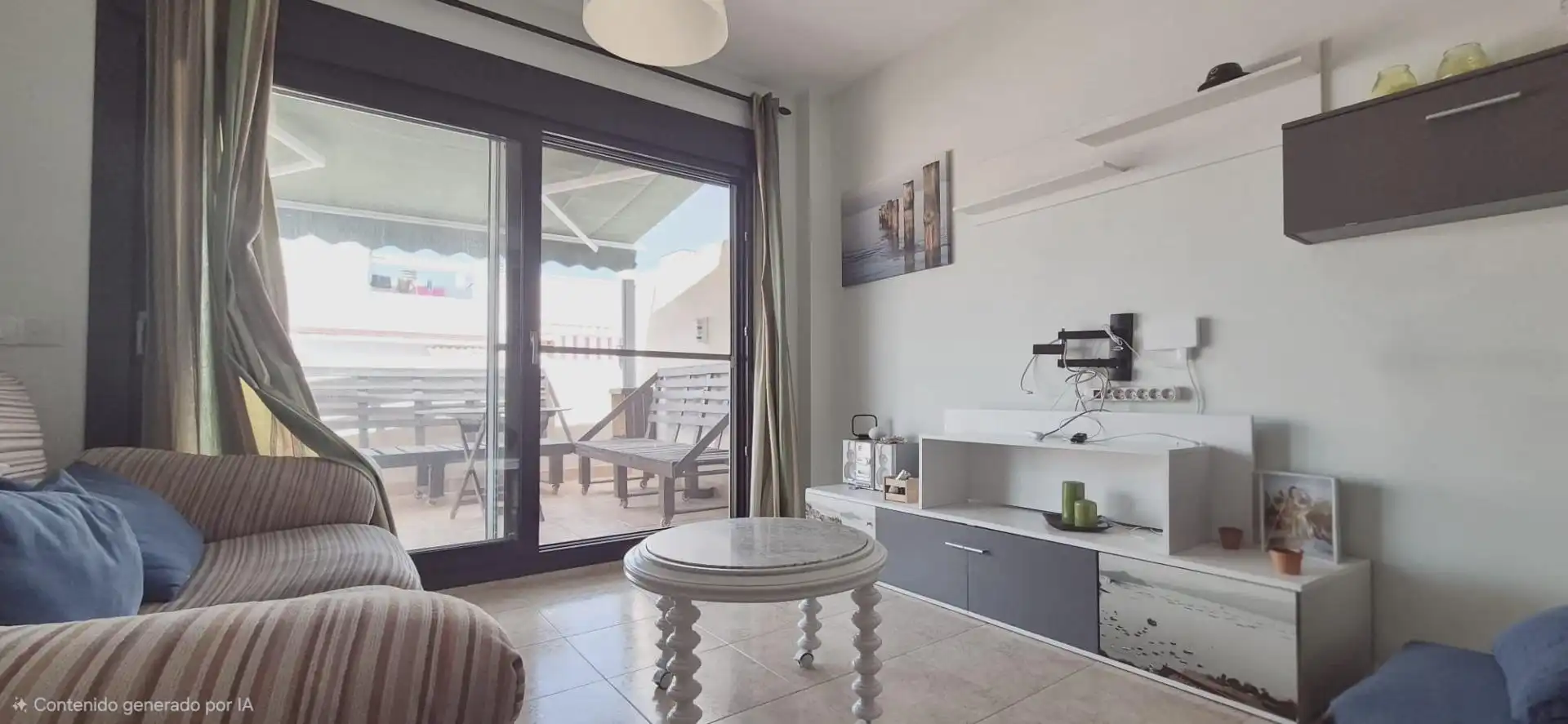 Sala de estar de Ático en venta en El Ejido con Aire acondicionado, Terraza y Trastero