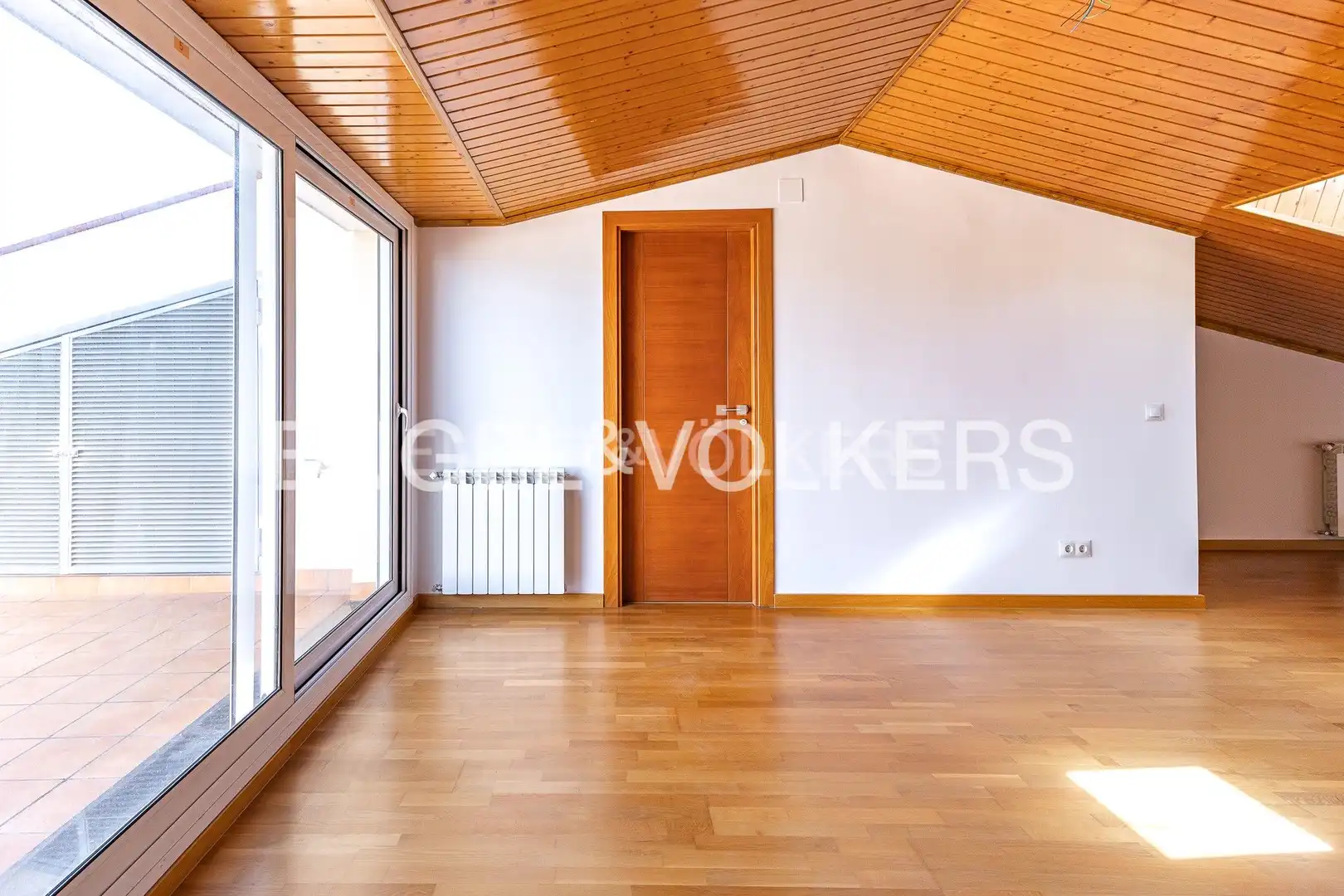 Sala d'estar de Àtic en venda en Sant Quirze del Vallès amb Calefacció, Parquet i Terrassa