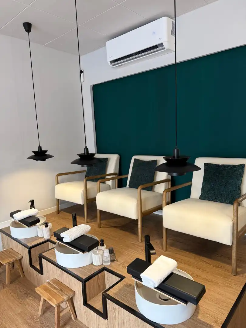 Sala de estar de Local en traspaso en Mataró con Aire acondicionado, Parquet y Amueblado