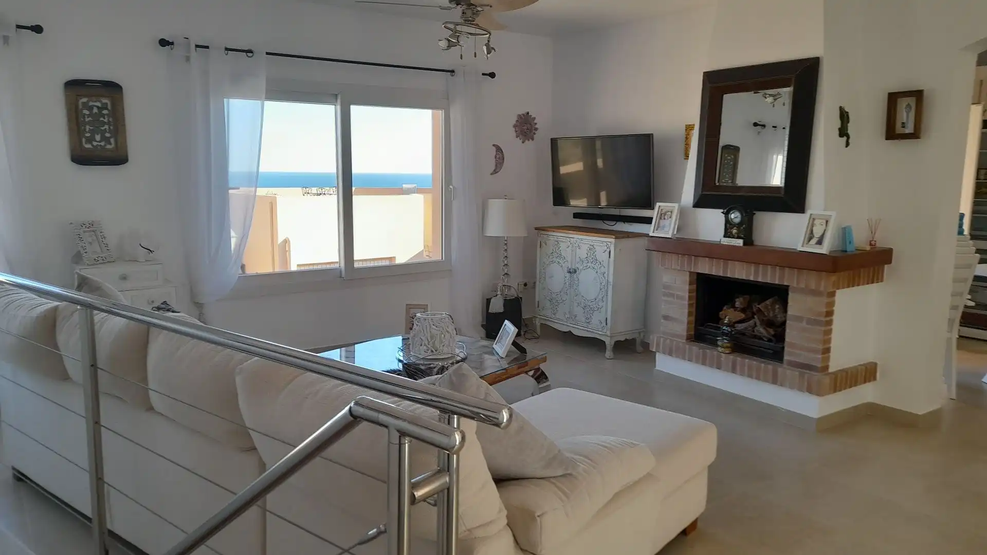 Sala de estar de Casa o chalet en venta en Mojácar con Aire acondicionado, Calefacción y Terraza