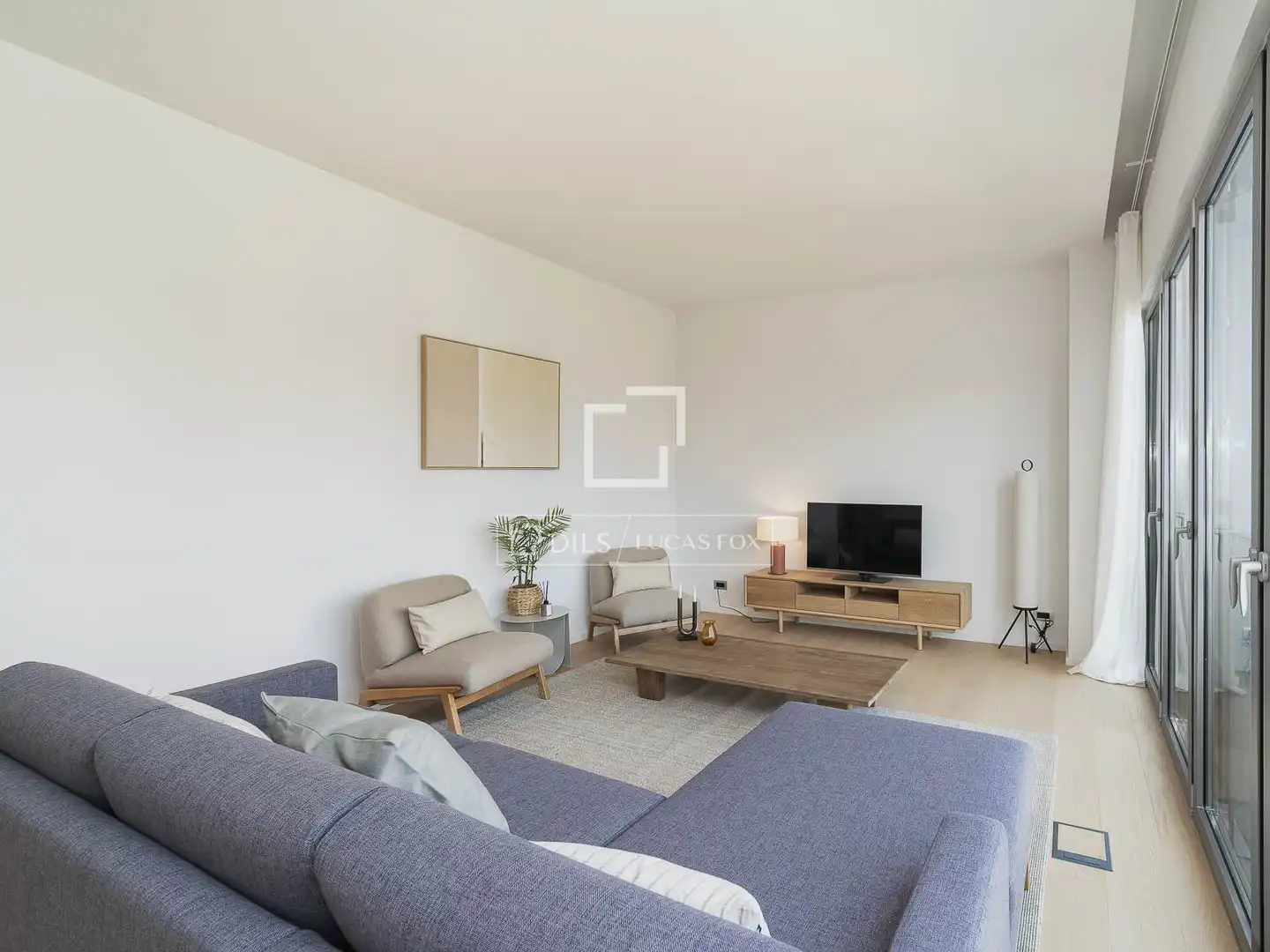 Sala de estar de Piso en venta en Barcelona con Aire acondicionado, Calefacción y Parquet