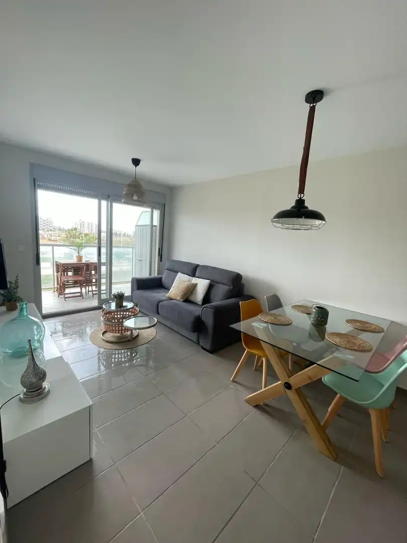 Sala de estar de Piso de alquiler en Moncofa con Jardín privado, Terraza y Amueblado