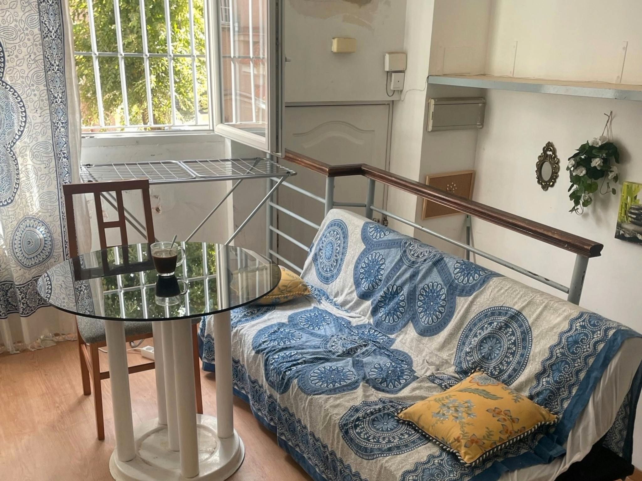 Balcony of Flat to rent in  Madrid Capital  with Air Conditioner, Heating and Furnished