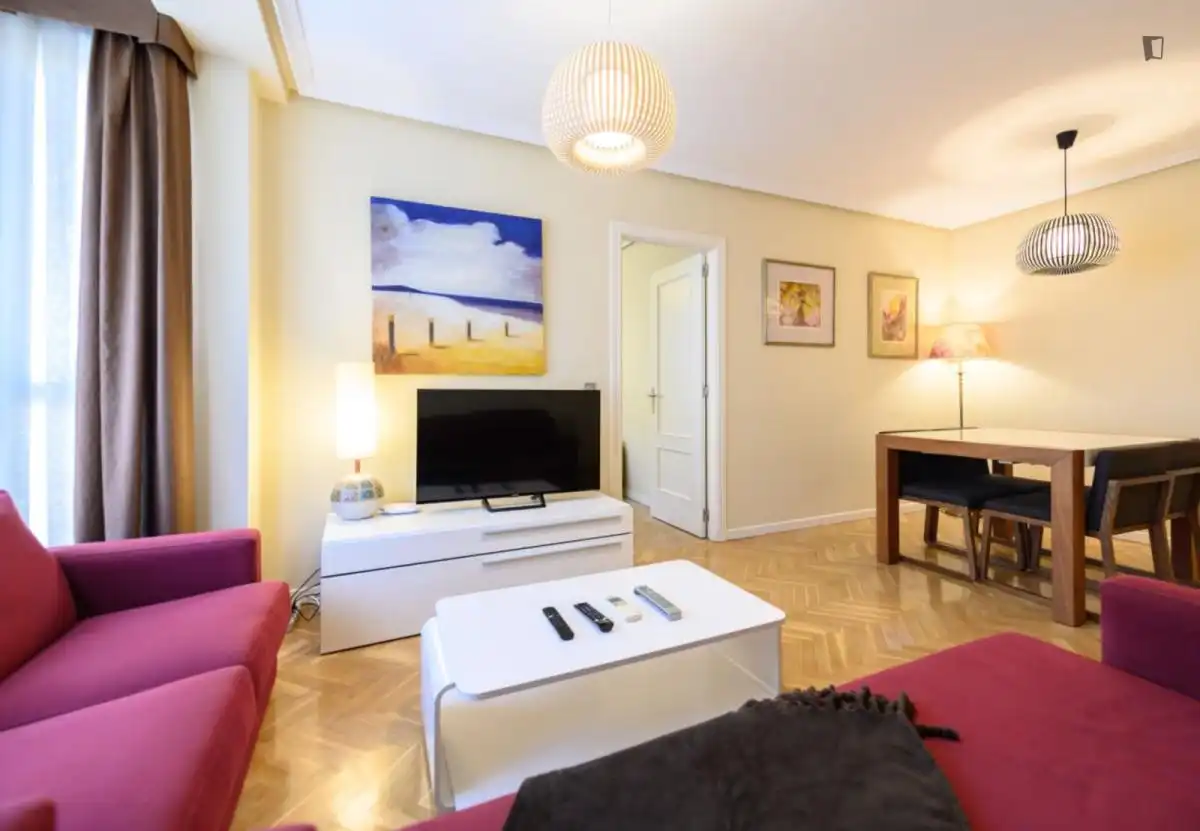 Living room of Apartments for rent in Madrid  with Air Conditioner, Heating and Furnished