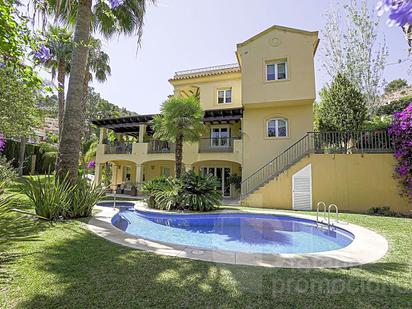 Exterior view of House or chalet for sale in Málaga Capital  with Air Conditioner, Private garden and Parquet flooring