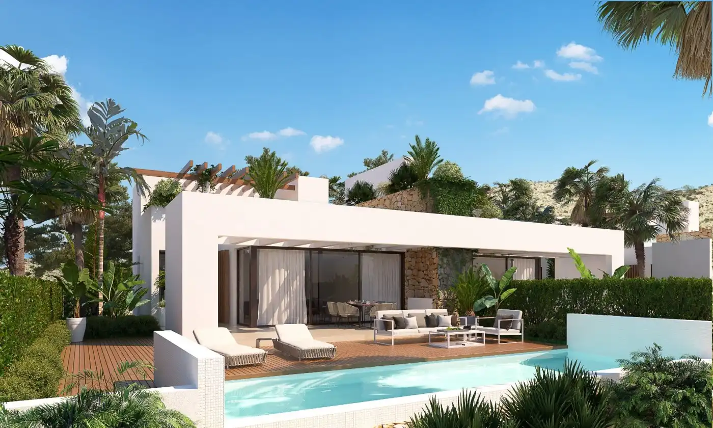 Exterior view of Detached homes for sale in Monforte del Cid  with Air Conditioner, Heating and Private garden