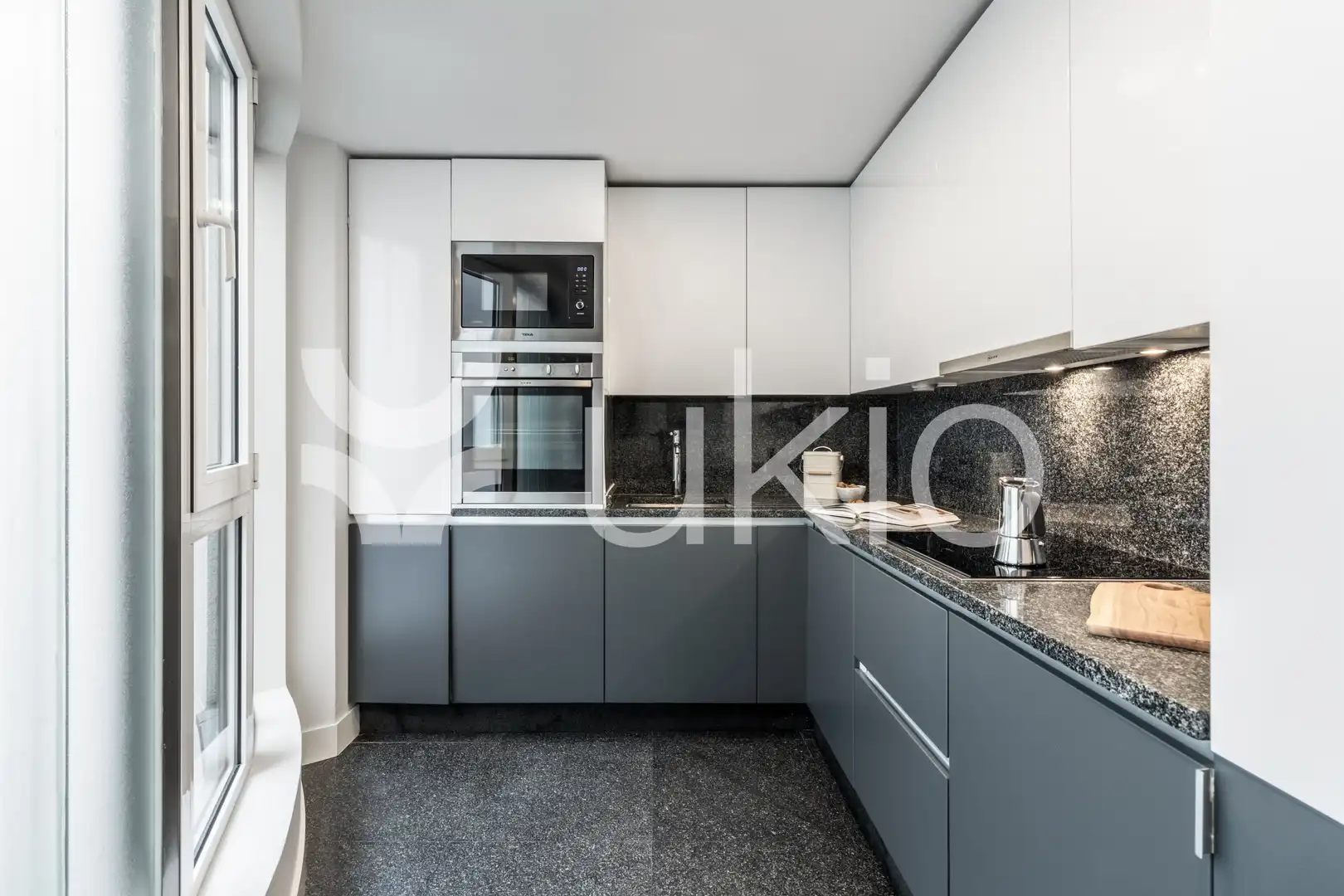Cocina de Apartamento de alquiler en Madrid con Aire acondicionado, Calefacción y Parquet
