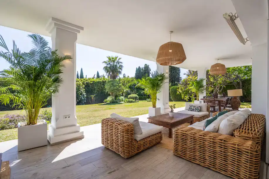 Terrassa de Casa o xalet de lloguer en Marbella amb Aire condicionat, Jardí privat i Terrassa