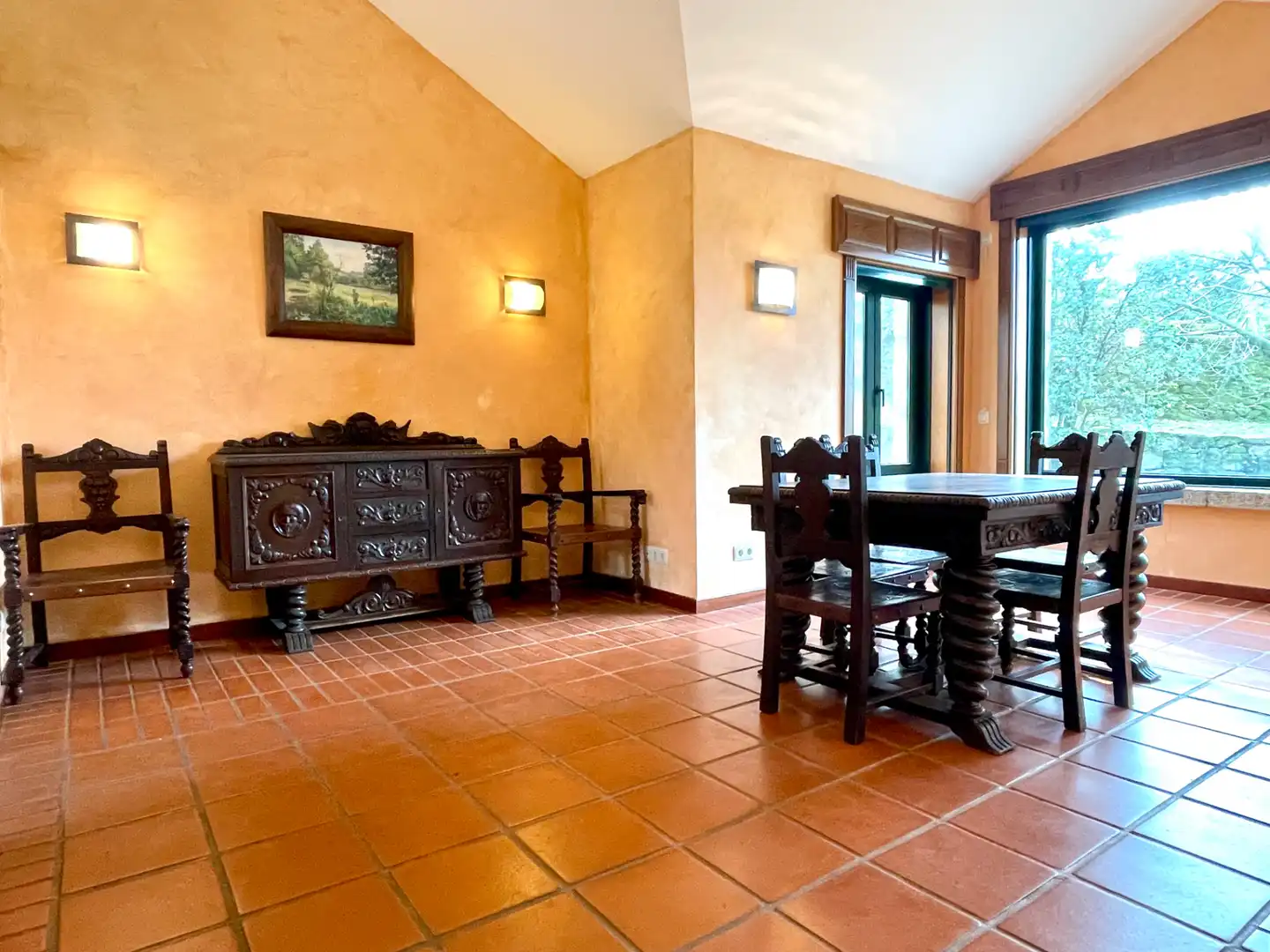 Comedor de Finca rústica en venta en Soutomaior con Calefacción, Jardín privado y Terraza